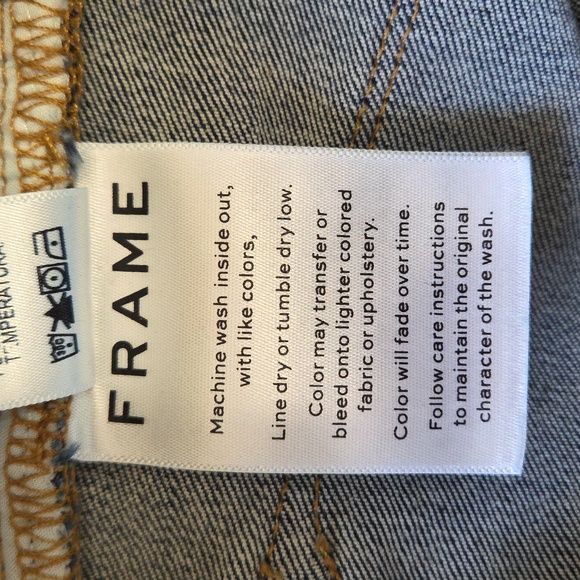 Frame Ali High-Rise Cigarette Jean in Dark 'Holman' Wash - Size 31 - Picture 9 of 9